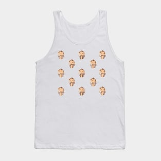 Brown monkey pattern Tank Top